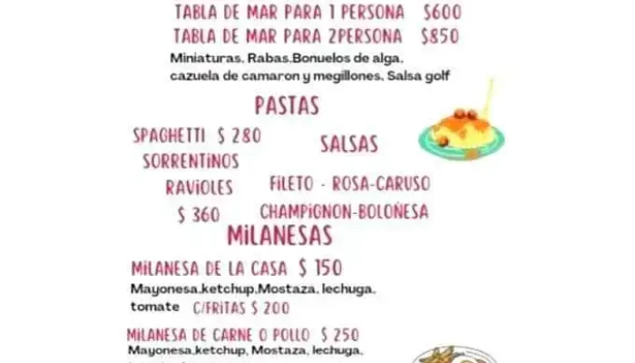 El Navegante La Mano -  Menu - Barra del Chuy