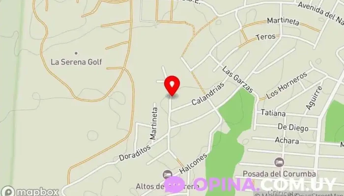 mapa de EL NIDO, casa de Guille, Cat, Unay, Mitaí y Seti Urbanización en La Paloma