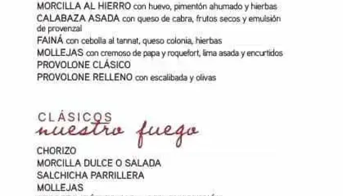 El Otro Porton -  Menu - Col. del Sacramento