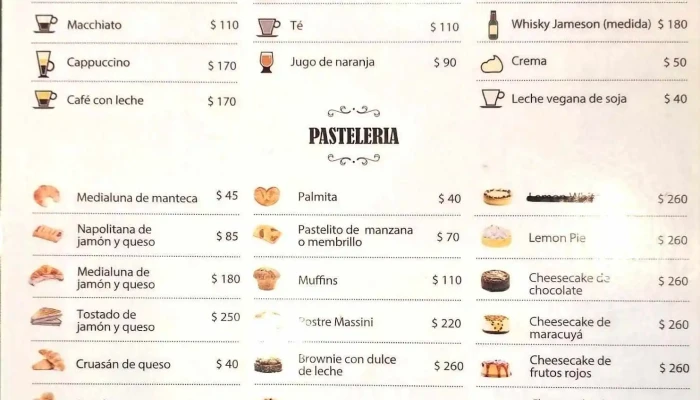 El Palacio Del Cafe Menu - Montevideo