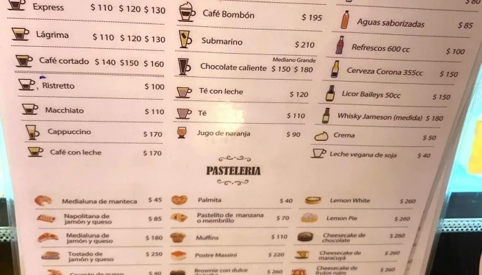 El Palacio Del Cafe Menu - Montevideo