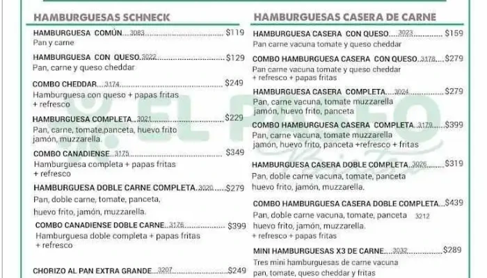 El Paseo Bistro Restaurante Menu - Santa Lucía