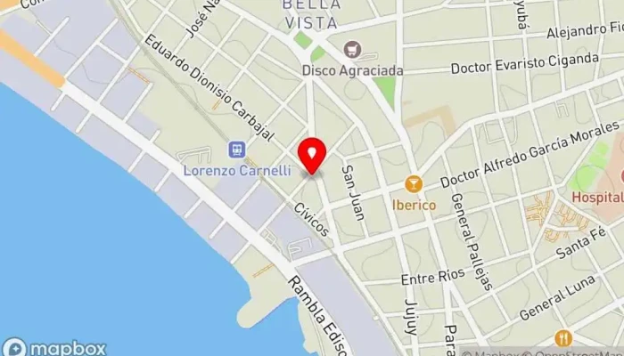 mapa de El Pincho Brochettes & More Restaurante en Montevideo