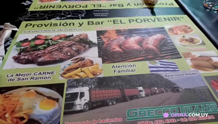 El Porvenir -  Menu - San Ramón