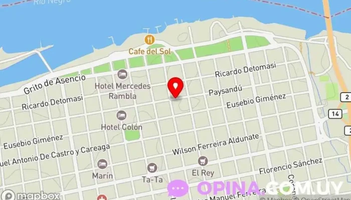 mapa de El Refugio. Escuela Viva y Consciente Centro de educación preescolar en Mercedes