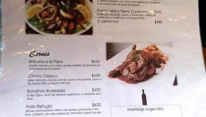 El Refugio -  Menu - Col. del Sacramento