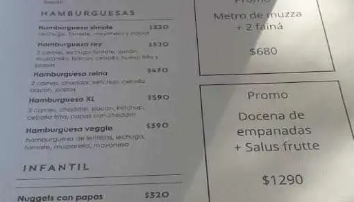El Rey De Las Hola Comidas Rapidas Menu - Piriápolis
