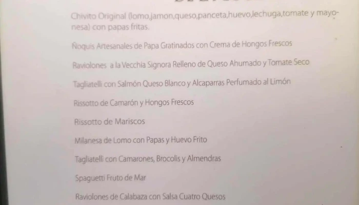 El Secreto -  Menu - Punta del Este