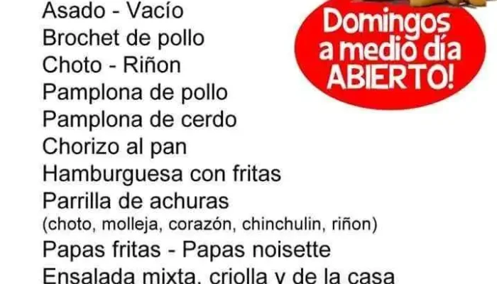 El Soca -  Menu - Treinta y Tres