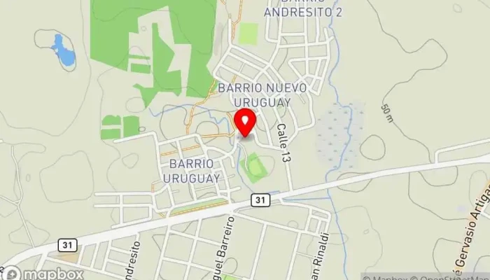 mapa de El Tony B°Uruguay Restaurante en Salto