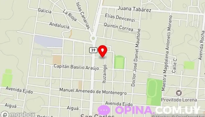 mapa de El Tour de los Libros Librería en San Carlos