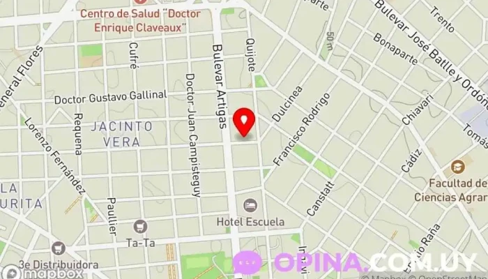 mapa de El Viverito Vivero, Centro de jardinería en Montevideo