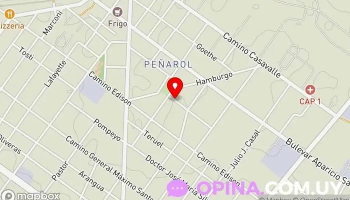 mapa de Emilia Propiedades Agentes inmobiliarios, Gestoría en Montevideo