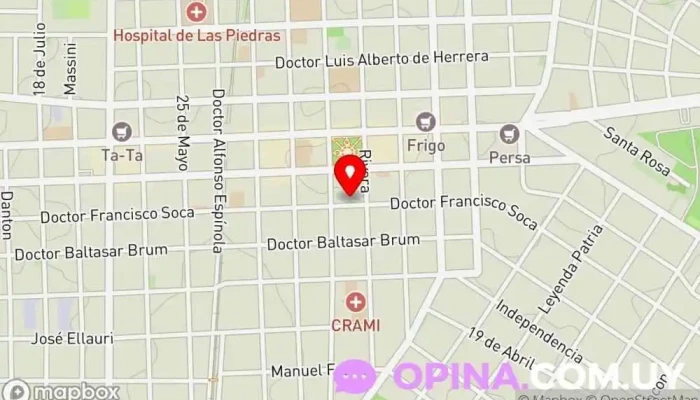 mapa de EMMI Hospital en Las Piedras