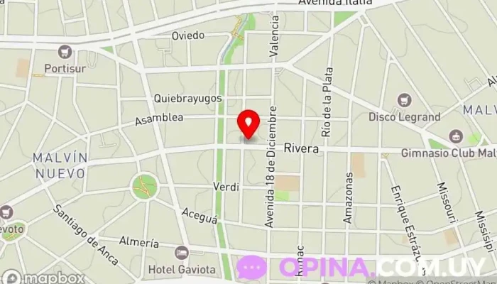 mapa de Empatheia Clínica especializada en Montevideo