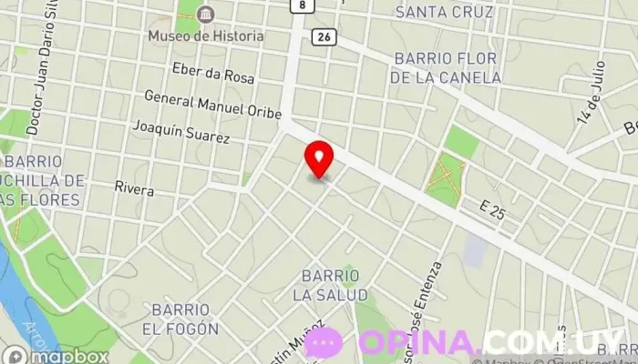 mapa de Entrénate Center Fitness Gimnasio en Melo