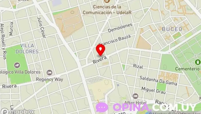 mapa de Equilibrium Clínica ambulatoria en Montevideo