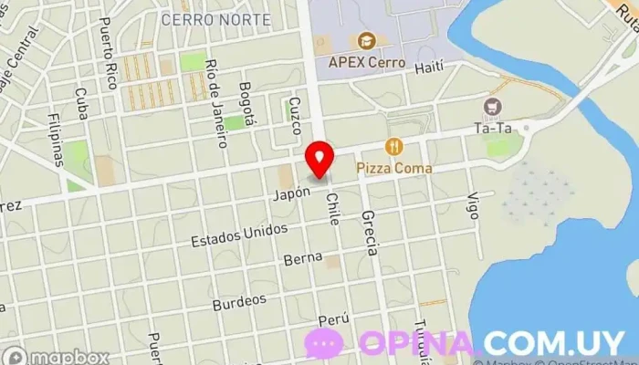 mapa de Equipo DIME BPS Cerro Clínica ambulatoria en Montevideo