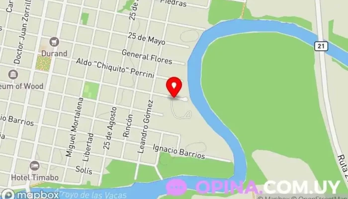 mapa de Ercna UTU Escuela en Carmelo