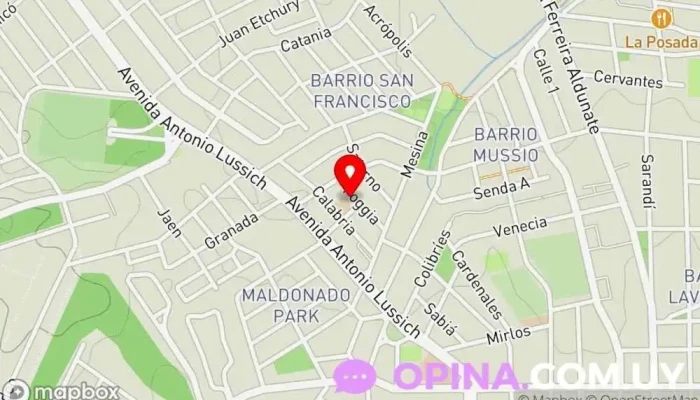 mapa de esc.104 Escuela en Maldonado