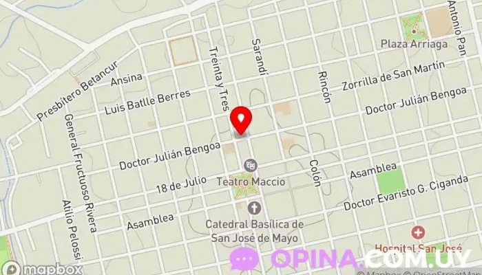 mapa de ESCRITORIO INMOBILIARIA CARLITOS HERNANDEZ Agencia de subastas inmobiliarias, Agencia inmobiliaria en San José de Mayo