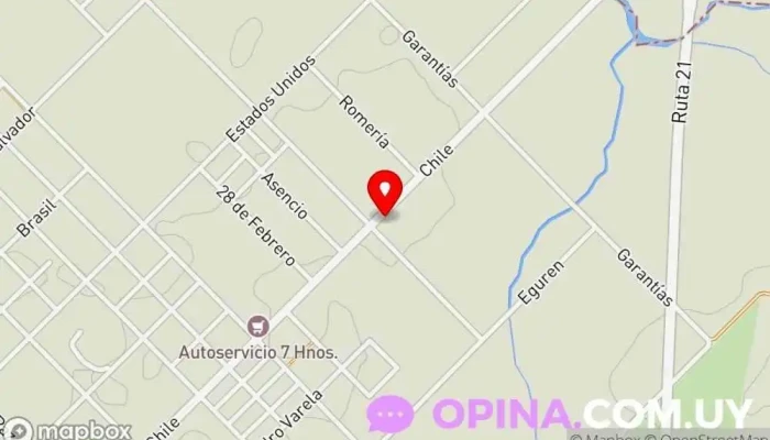 mapa de Escuela 113 Escuela en Nueva Palmira