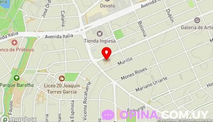 mapa de Escuela 130 Andres Bello Escuela en Montevideo