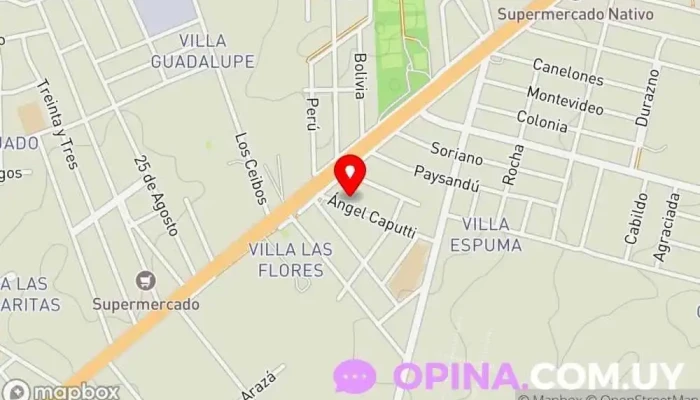 mapa de Escuela 130 Escuela comunitaria en Barros Blancos