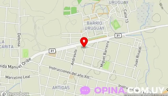 mapa de Escuela 136 Institución educativa en Salto