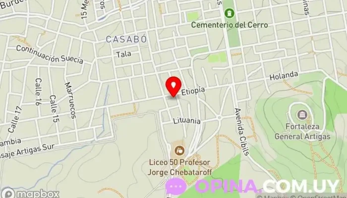 mapa de Escuela 143 Bartolomé Hidalgo y 318 Escuela en Montevideo