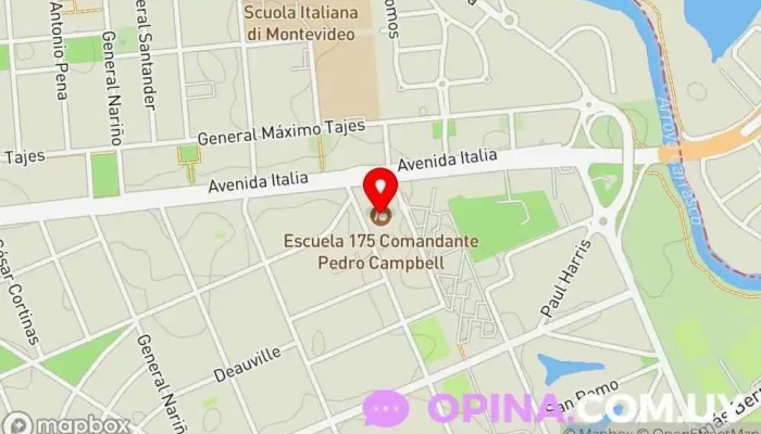 mapa de Escuela 175 Comandante Pedro Campbell Escuela primaria en Montevideo
