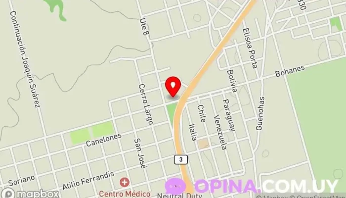 mapa de Escuela 19 Escuela en Bella Unión