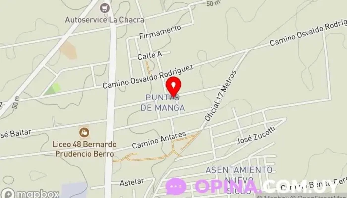 mapa de Escuela 230 Benita Berro de Varela Colegio público en Montevideo