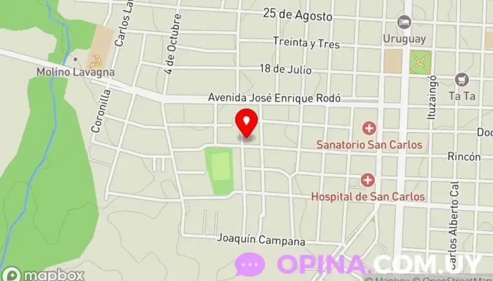 mapa de Escuela 25 San Carlos Escuela en San Carlos