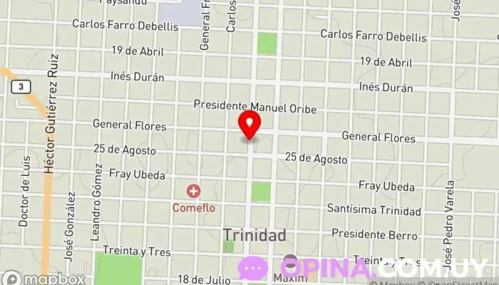 mapa de Escuela 3 Escuela primaria en Trinidad