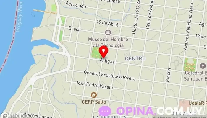 mapa de Escuela 4 de Tiempo Completo Salto. Primaria Centro educativo en Salto