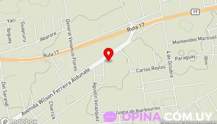 mapa de Escuela 57 Paso Ancho Escuela en Ejido de Treinta y Tres