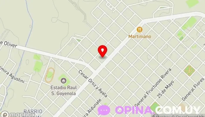 mapa de Escuela 7 José Gervasio Artigas Escuela en Tacuarembó