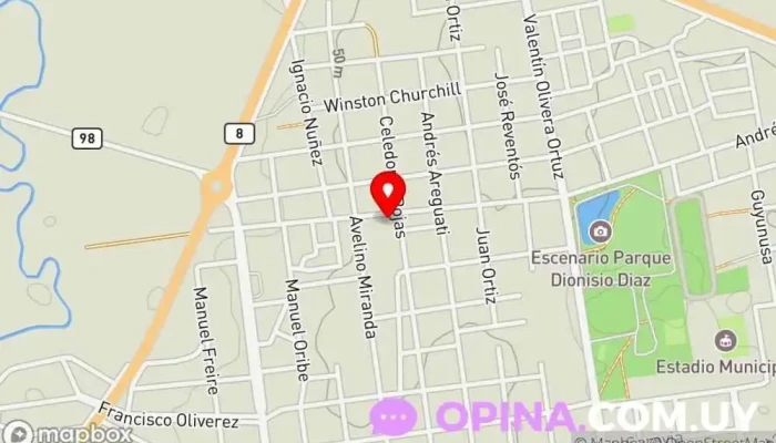 mapa de Escuela 73 Escuela en Treinta y Tres