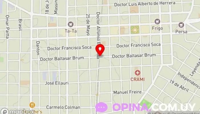 mapa de escuela 77 Escuela en Las Piedras