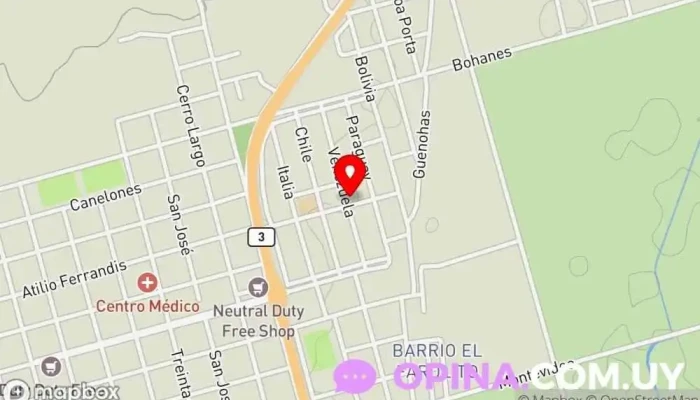 mapa de Escuela 81 Tiempo Completo Bella Unión Escuela en Bella Unión