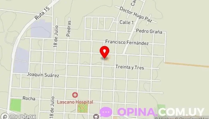 mapa de Escuela 93 Lascano Escuela en Lascano