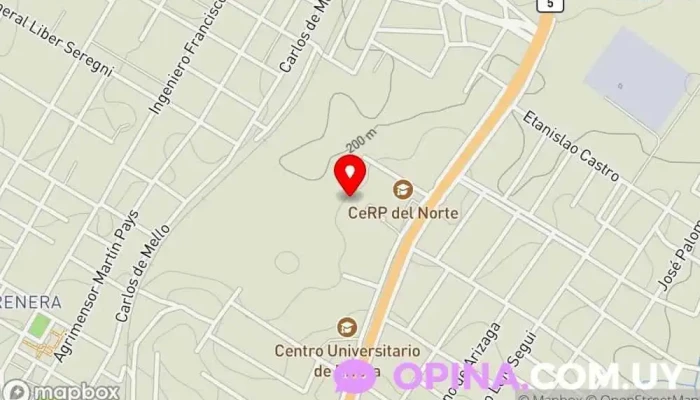 mapa de Escuela Agraria (UTU) Escuela en Rivera