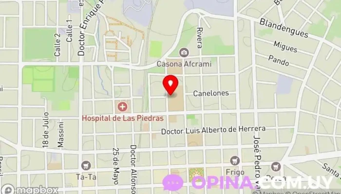 mapa de Escuela Artística N.° 317 Escuela en Las Piedras