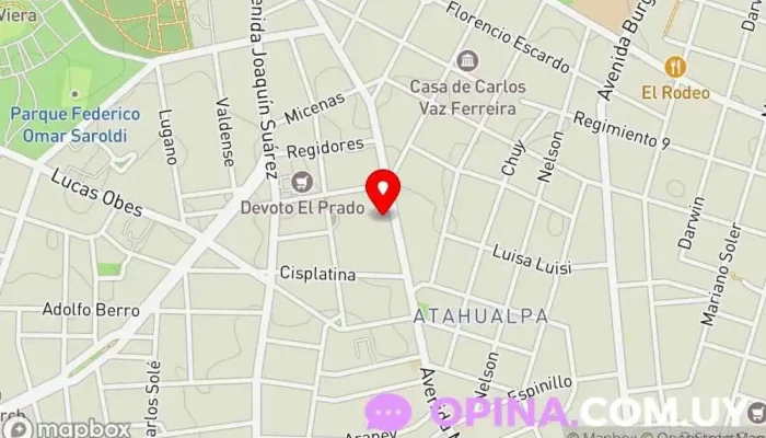 mapa de Escuela Bélgica Nº36 Escuela en Montevideo