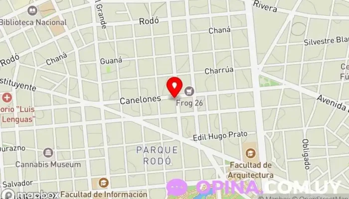 mapa de Escuela de Acción Artística · Luis Trochón Escuela de arte, Teatro en Montevideo