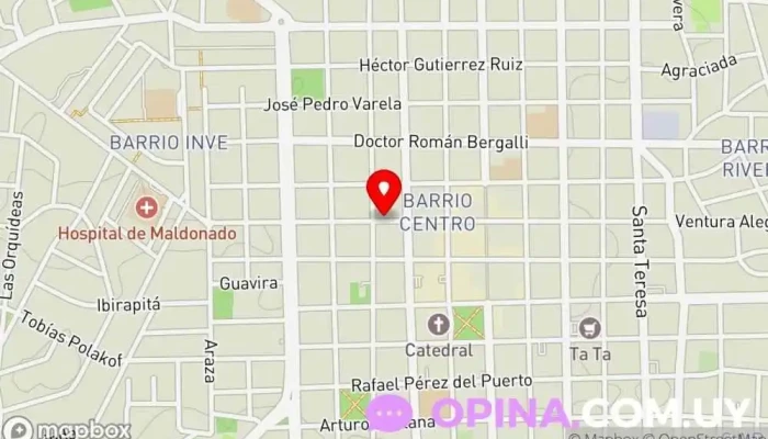 mapa de Escuela de Baile Centro educativo en Maldonado