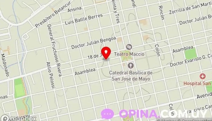 mapa de Escuela de Choferes AME Conducir Autoescuela en San José de Mayo