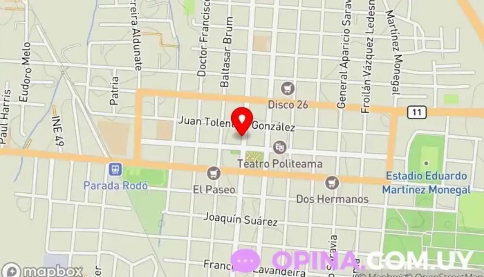 mapa de Escuela de choferes chufles Escuela en Canelones