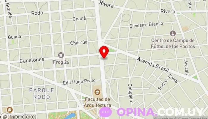 mapa de Escuela de Comedia Musical Valeria Lynch Montevideo Escuela de arte en Montevideo